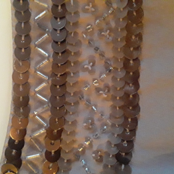 Jacob Connexion Silk Blush Sequin Tank Top Size Extra Small Cami - Picture 7 of 10